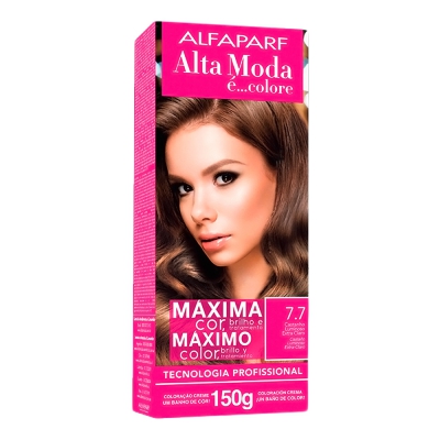 Tintura Alta Moda 7.7 Castanho Luminoso Extra Claro 150G