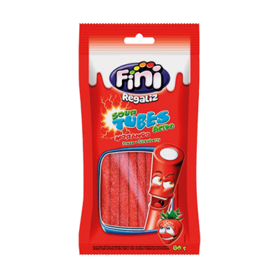 Bala Fini Tubes Morango Cítrico 80G