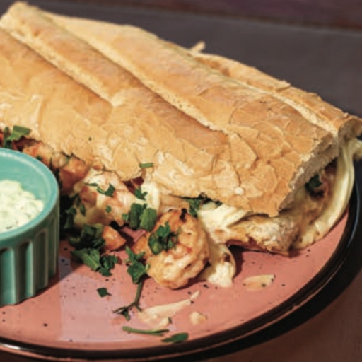 Sanduiche de Camarão Com Catupiry