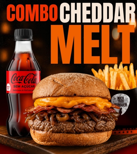 Trio (Cheddar Rock Melt*120G+Fritas+Refri)