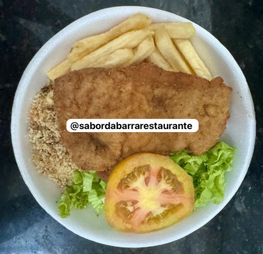 224*mini*frango A Milanesa -Arroz,feijão,farofa,fritas,salad