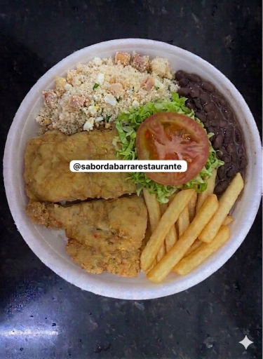 240 *Mini* Peixe - Arroz,Feijão,Farofa,Fritas,Salada