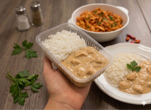 598- Minizinha - Arroz e Strogonoff de Frango 250Gr