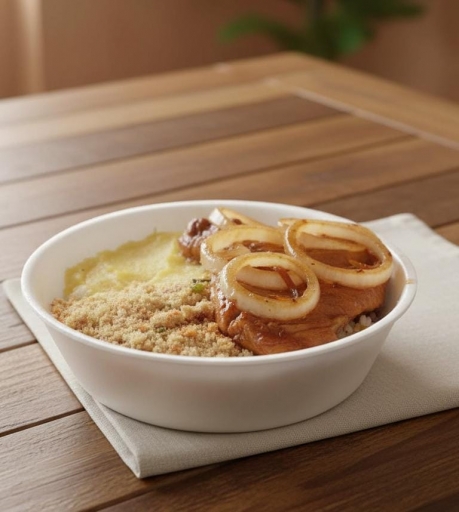 Bife de Pernil Acebolado