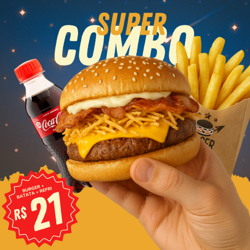 Super Combo - X-Bacon 90G + Batata P + Coca 200ML