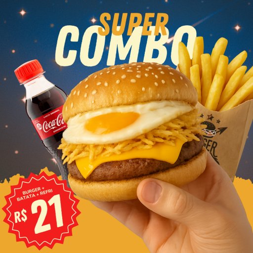 Super Combo - X-Egg 90G + Batata P + Coca 200ML