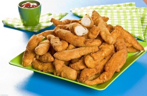 P - Tiras de Frango Empanado