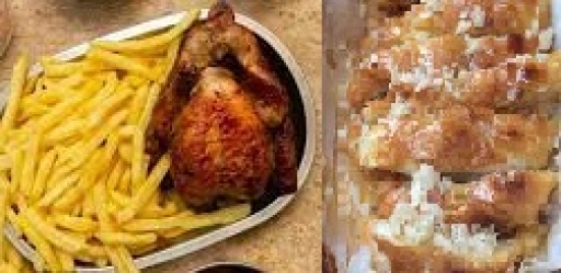 Galeto C/fritas e 2 Pães de Alho