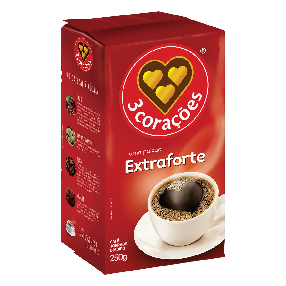 Cafe 3 Coracoes Vacuo Extra Forte 250G