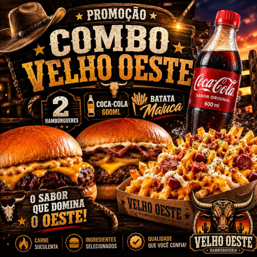 2 Artesanais + Batata Maluca + Coca 600ML