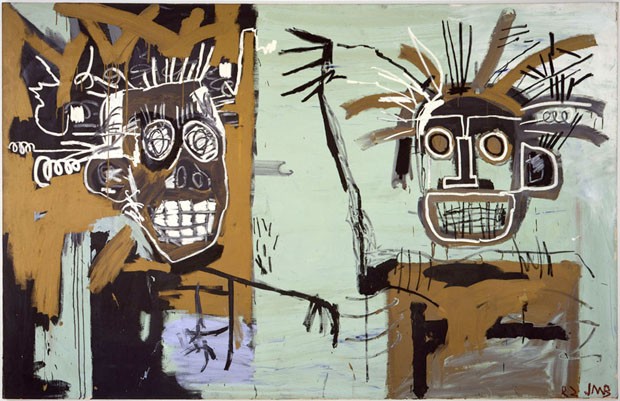 Jean-Michel Basquiat, Sem título (Duas Cabeças em Ouro), 1982