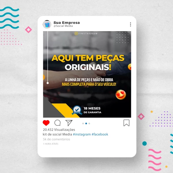 Kit de Social Media - Posts Prontos para  Oficina Mecânica – Auto Peças no Canva com Legendas - Imagem 20