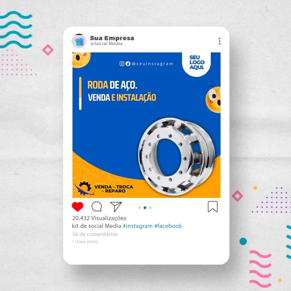 Kit de Social Media - Posts Prontos para  Oficina Mecânica – Auto Peças no Canva com Legendas - Imagem 12