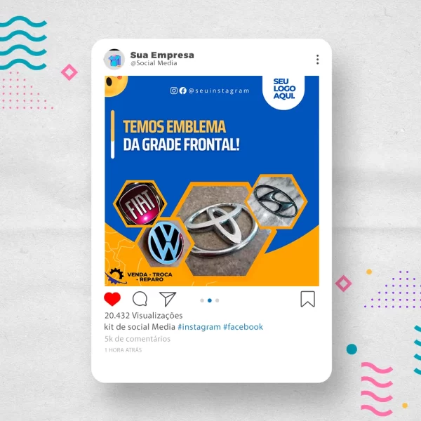 Kit de Social Media - Posts Prontos para  Oficina Mecânica – Auto Peças no Canva com Legendas - Imagem 24