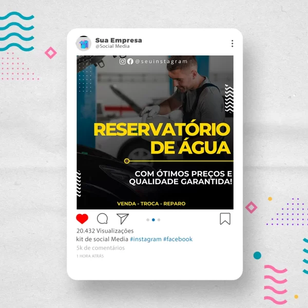 Kit de Social Media - Posts Prontos para  Oficina Mecânica – Auto Peças no Canva com Legendas - Imagem 25