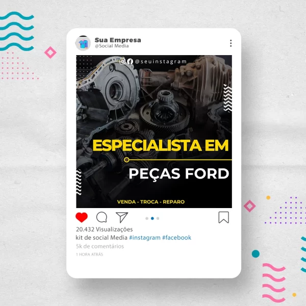 Kit de Social Media - Posts Prontos para  Oficina Mecânica – Auto Peças no Canva com Legendas - Imagem 26