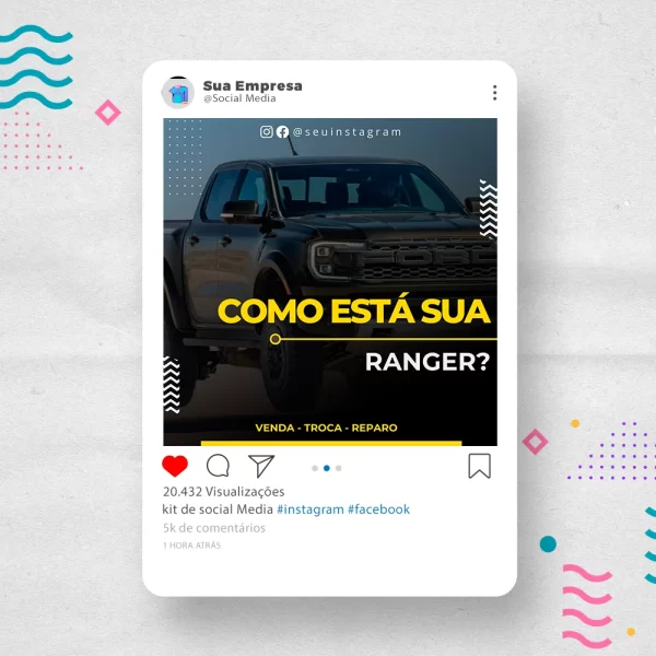 Kit de Social Media - Posts Prontos para  Oficina Mecânica – Auto Peças no Canva com Legendas - Imagem 31