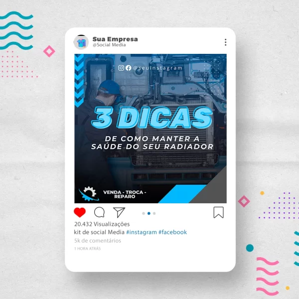 Kit de Social Media - Posts Prontos para  Oficina Mecânica – Auto Peças no Canva com Legendas - Imagem 29