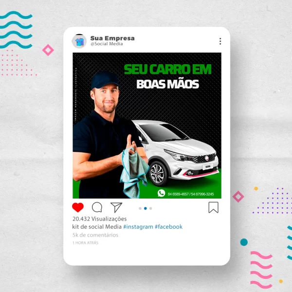 Kit de Social Media - Posts Prontos para  Oficina Mecânica – Auto Peças no Canva com Legendas - Imagem 32