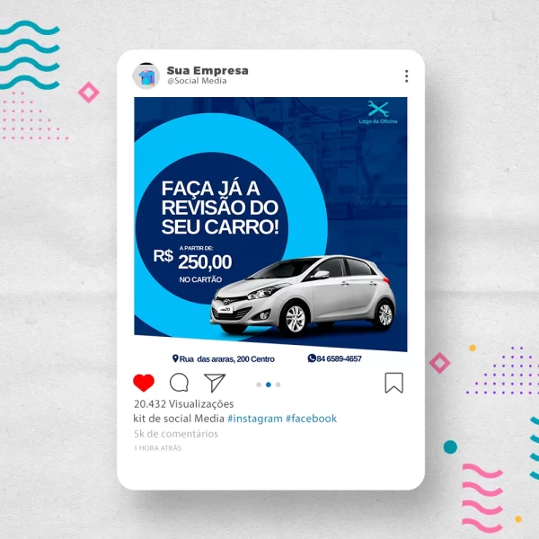 Kit de Social Media - Posts Prontos para  Oficina Mecânica – Auto Peças no Canva com Legendas - Imagem 33