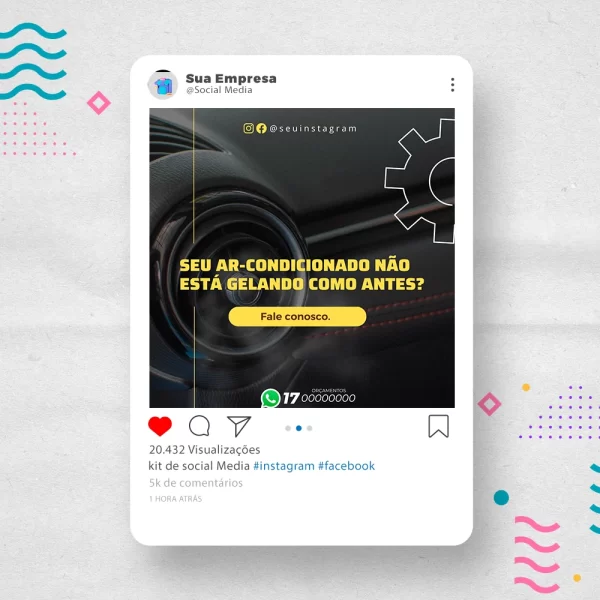 Kit de Social Media - Posts Prontos para  Oficina Mecânica – Auto Peças no Canva com Legendas - Imagem 11