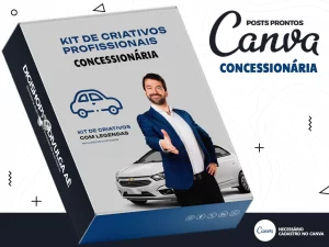 Kit de Social Media - Posts Prontos para Concessionária de Carros e Motos  no Canva com Legendas
