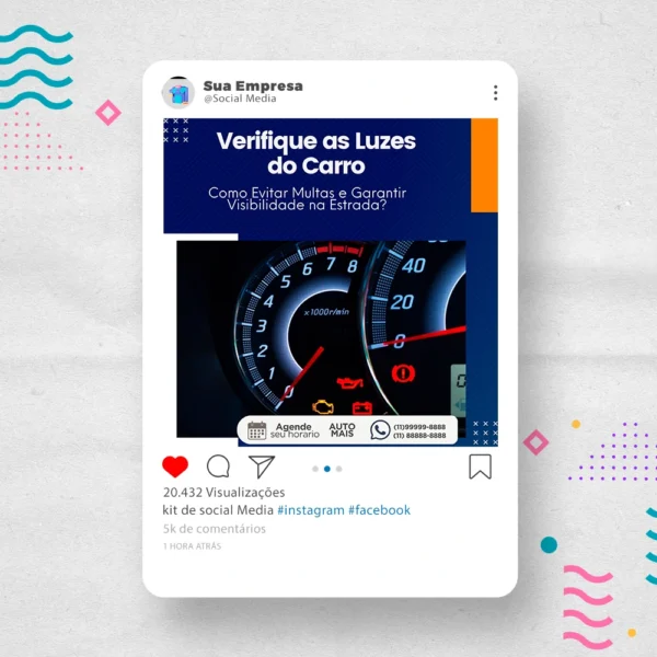 Kit de Social Media - Posts Prontos para  Oficina Mecânica – Auto Peças no Canva com Legendas - Imagem 16