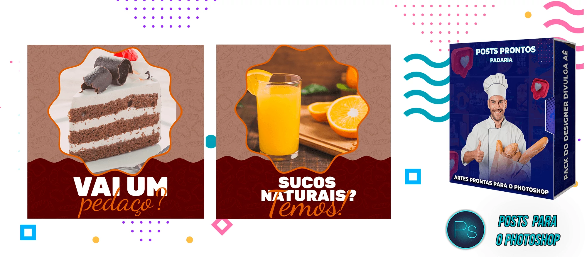 Pack de Posts Prontos com Legendas para Padarias - Photoshop - Imagem 10