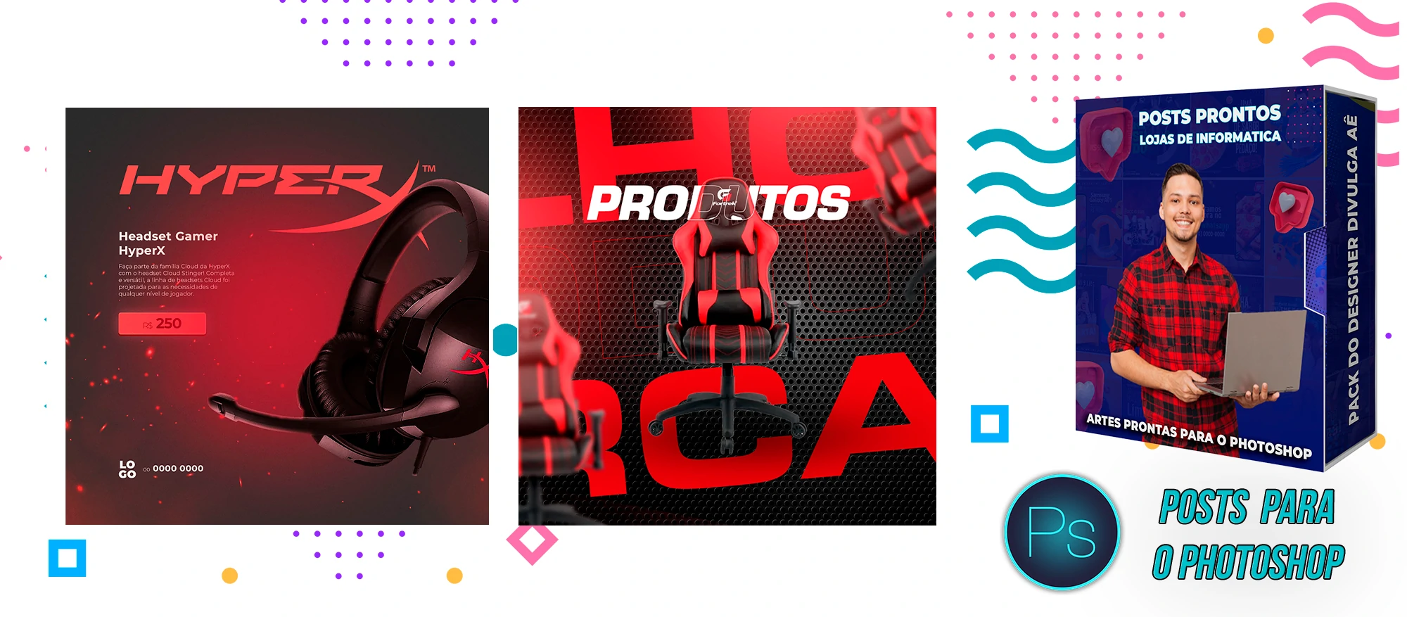 Pack de Posts Editáveis - Lojas de Informática - Empresas de T.I no Photoshop - Imagem 3