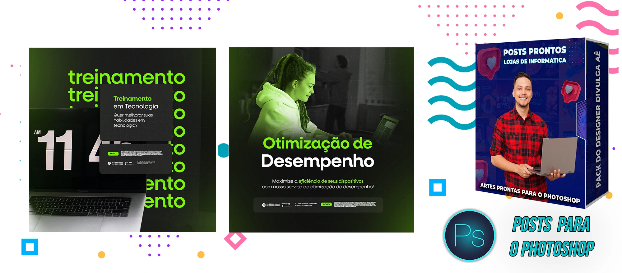 Pack de Posts Editáveis - Lojas de Informática - Empresas de T.I no Photoshop - Imagem 25