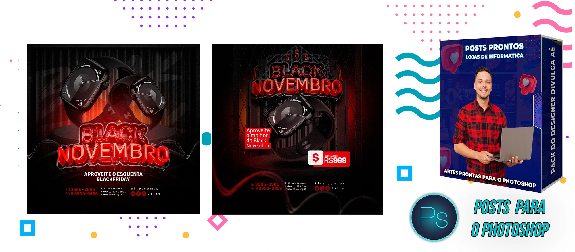 Pack de Posts Editáveis - Lojas de Informática - Empresas de T.I no Photoshop - Imagem 34