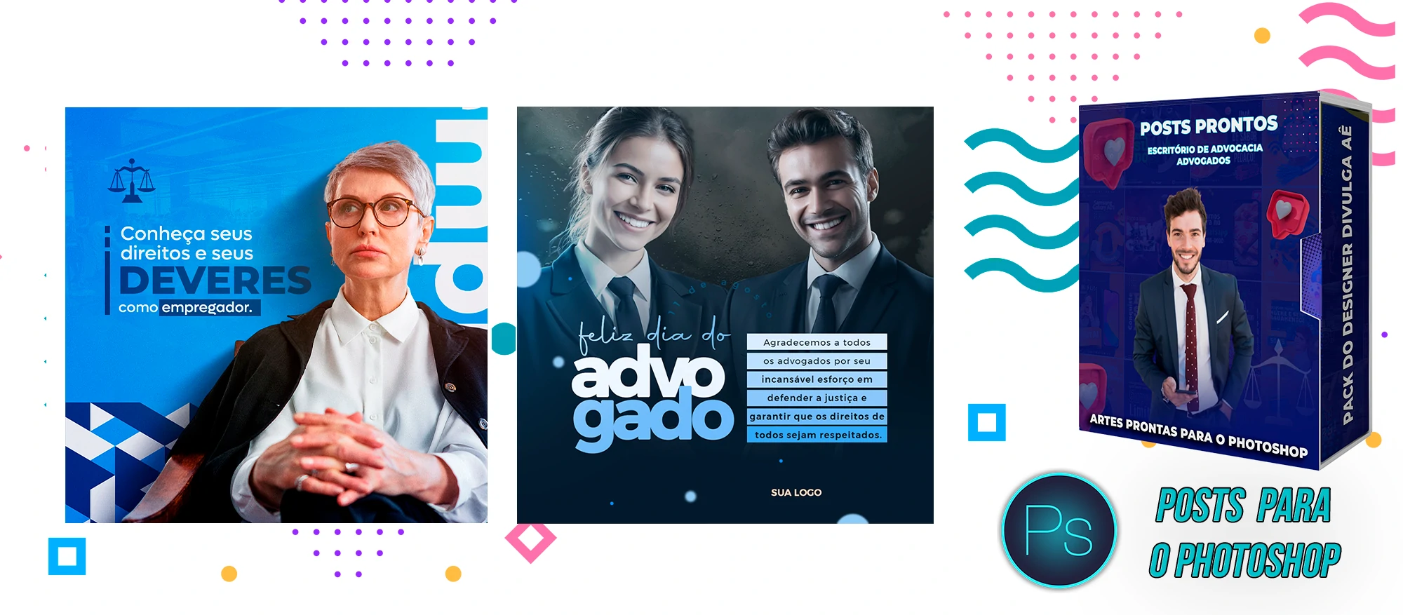 Mega Pack de Posts Prontos com Legendas para Advocacia/Advogados no Photoshop - Imagem 16
