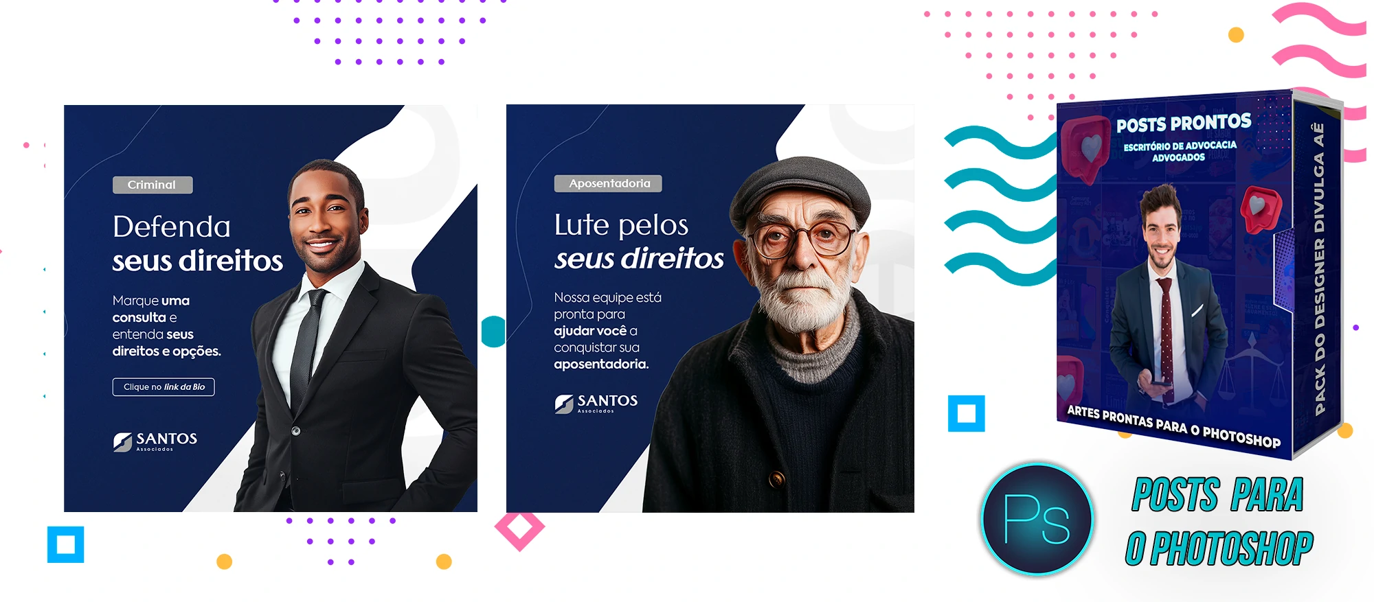 Mega Pack de Posts Prontos com Legendas para Advocacia/Advogados no Photoshop - Imagem 11
