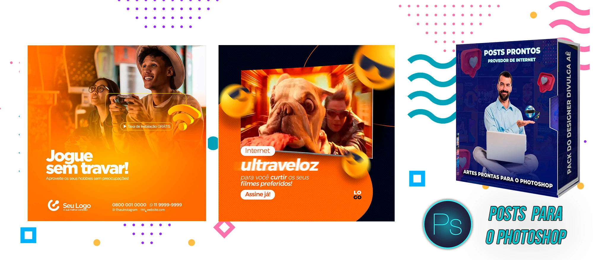 Mega Pack de Posts Editáveis - Provedores e Revenda de Internet - Photoshop - Imagem 10