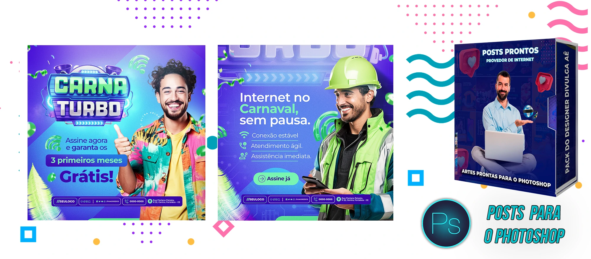 Mega Pack de Posts Editáveis - Provedores e Revenda de Internet - Photoshop - Imagem 22