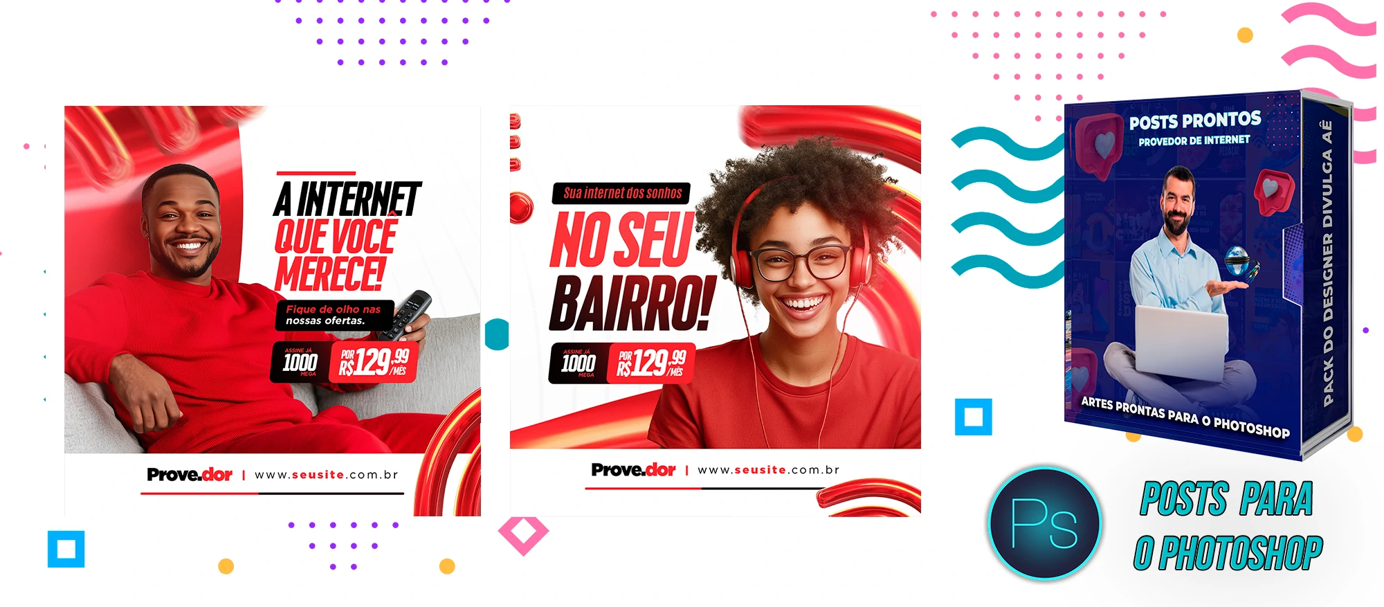 Mega Pack de Posts Editáveis - Provedores e Revenda de Internet - Photoshop - Imagem 9