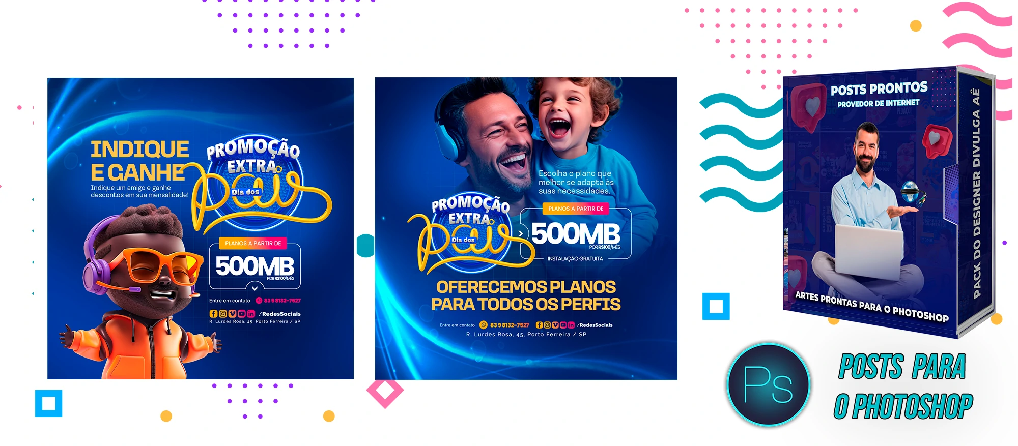 Mega Pack de Posts Editáveis - Provedores e Revenda de Internet - Photoshop - Imagem 15