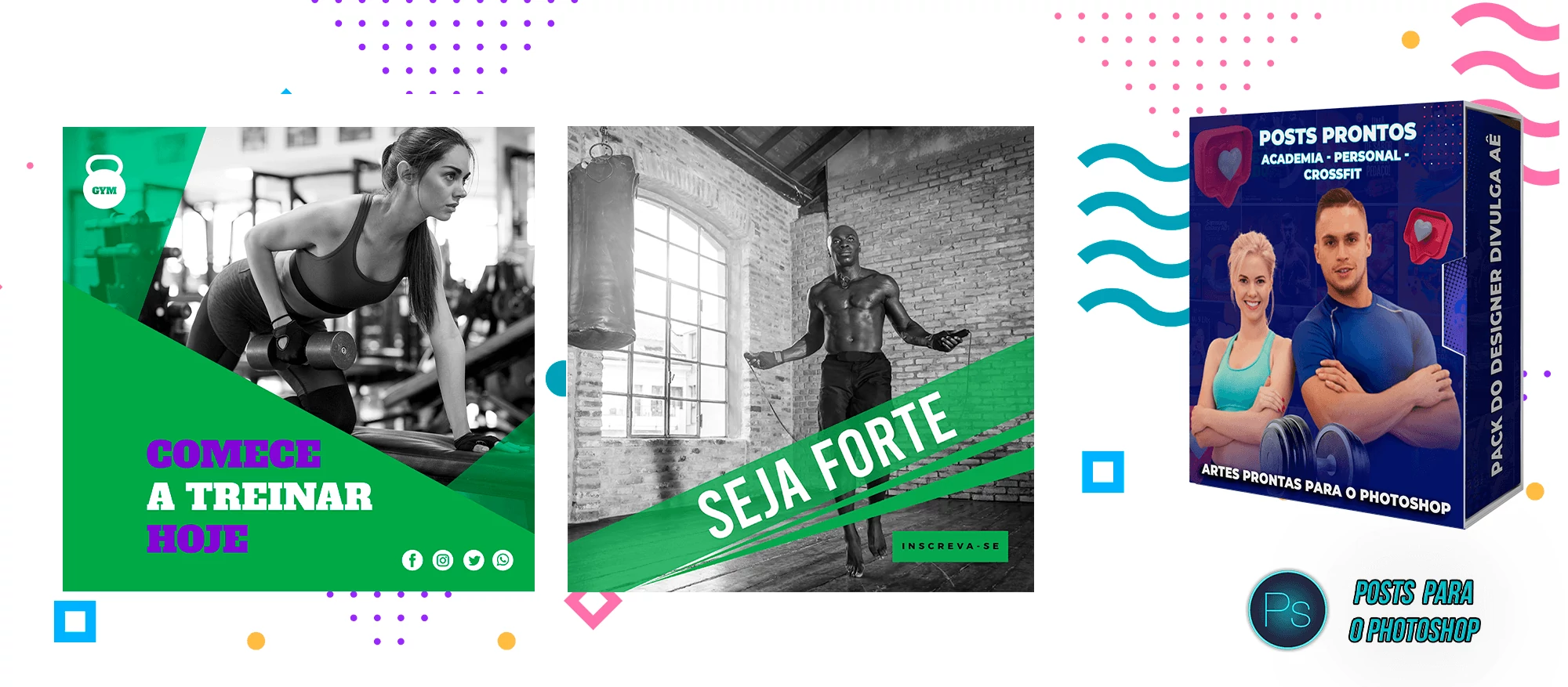Pack de Posts Prontos com Legendas - Academias - Personal Trainer - Imagem 25