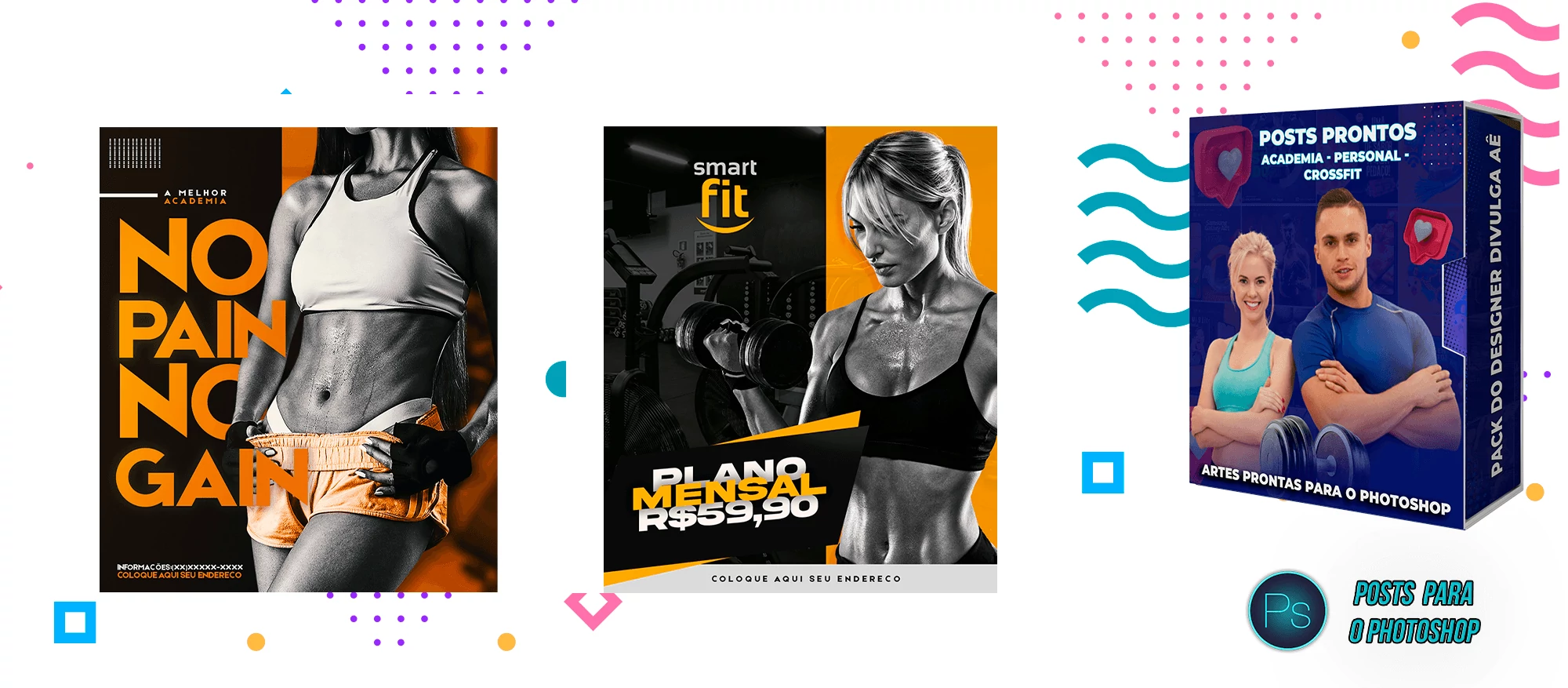 Pack de Posts Prontos com Legendas - Academias - Personal Trainer - Imagem 13