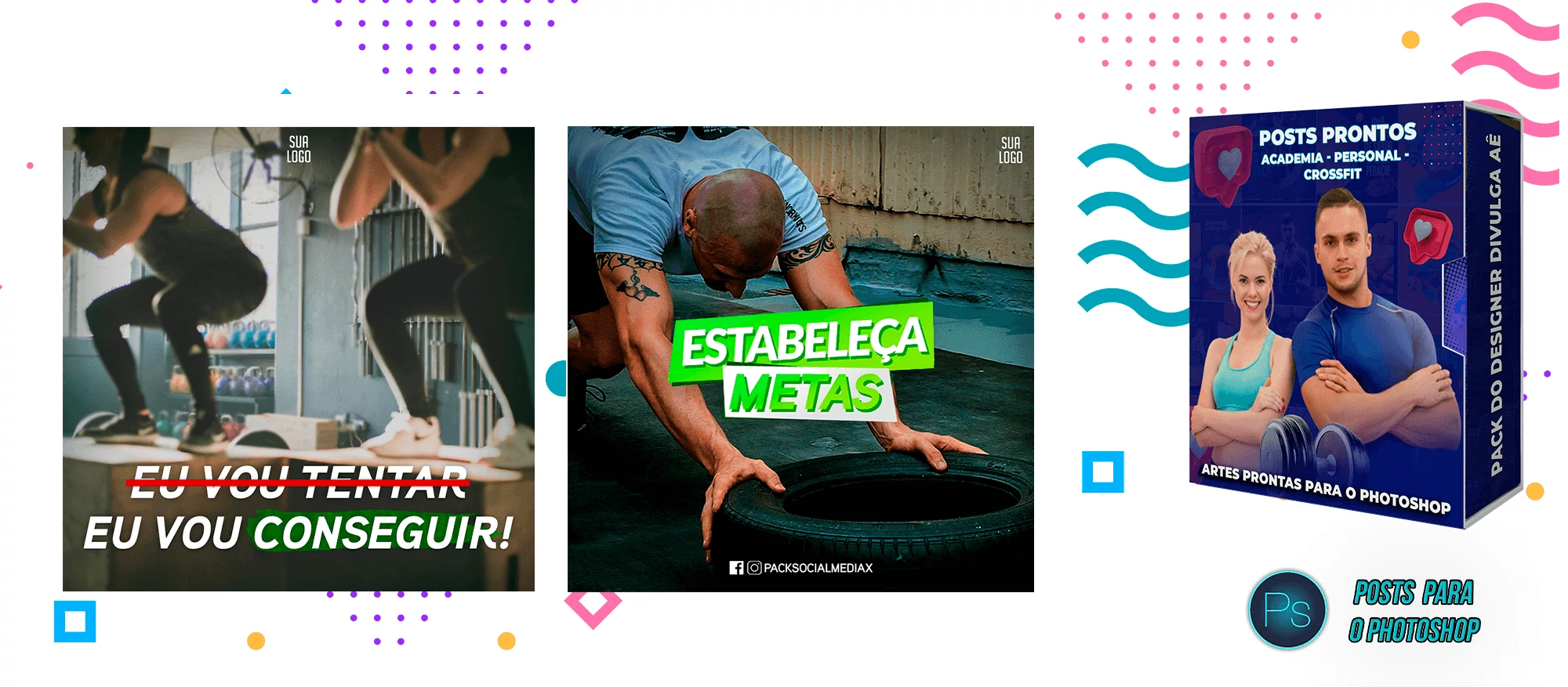Pack de Posts Prontos com Legendas - Academias - Personal Trainer - Imagem 5