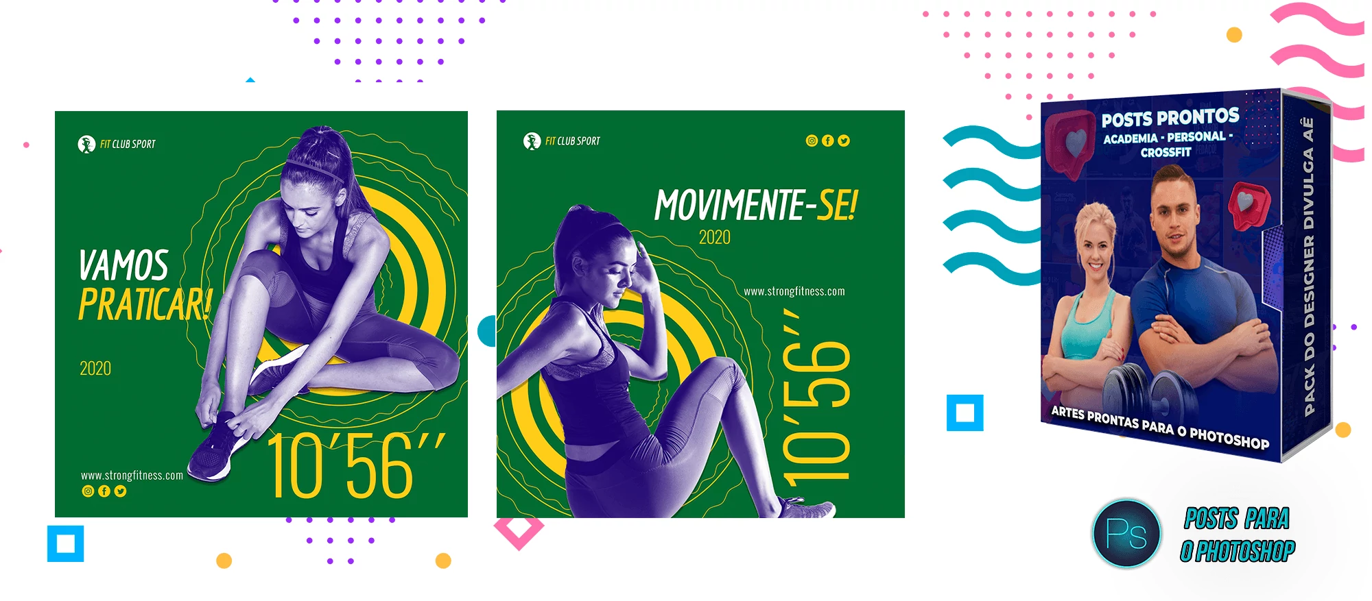 Pack de Posts Prontos com Legendas - Academias - Personal Trainer - Imagem 12