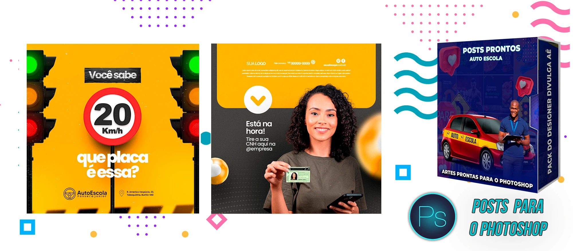 Mega Pack de Posts Prontos para Auto-Escola e Centro de Formação de Condutores - Photoshop - Imagem 21