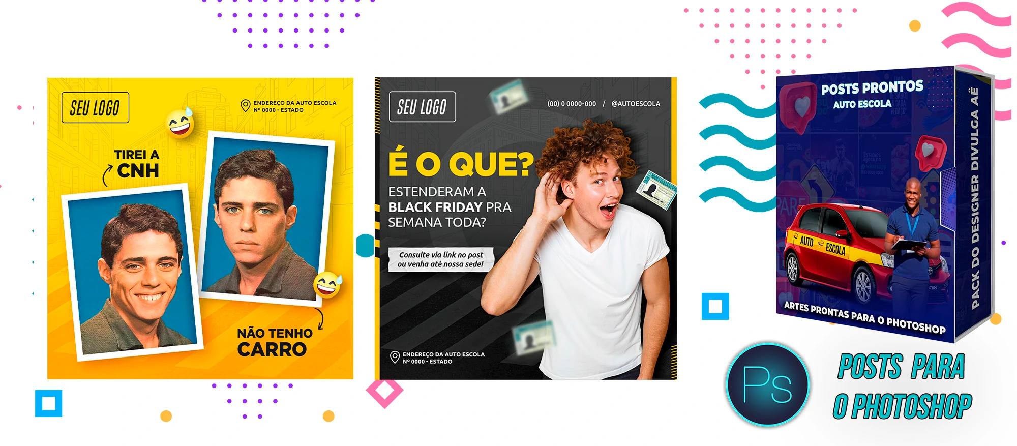 Mega Pack de Posts Prontos para Auto-Escola e Centro de Formação de Condutores - Photoshop - Imagem 15