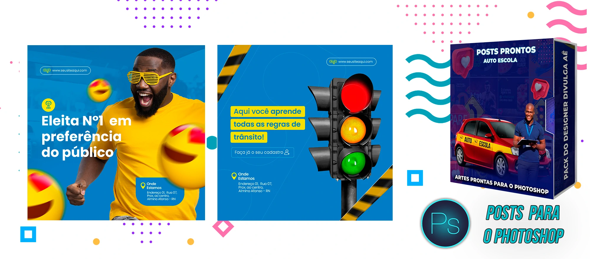 Mega Pack de Posts Prontos para Auto-Escola e Centro de Formação de Condutores - Photoshop - Imagem 14