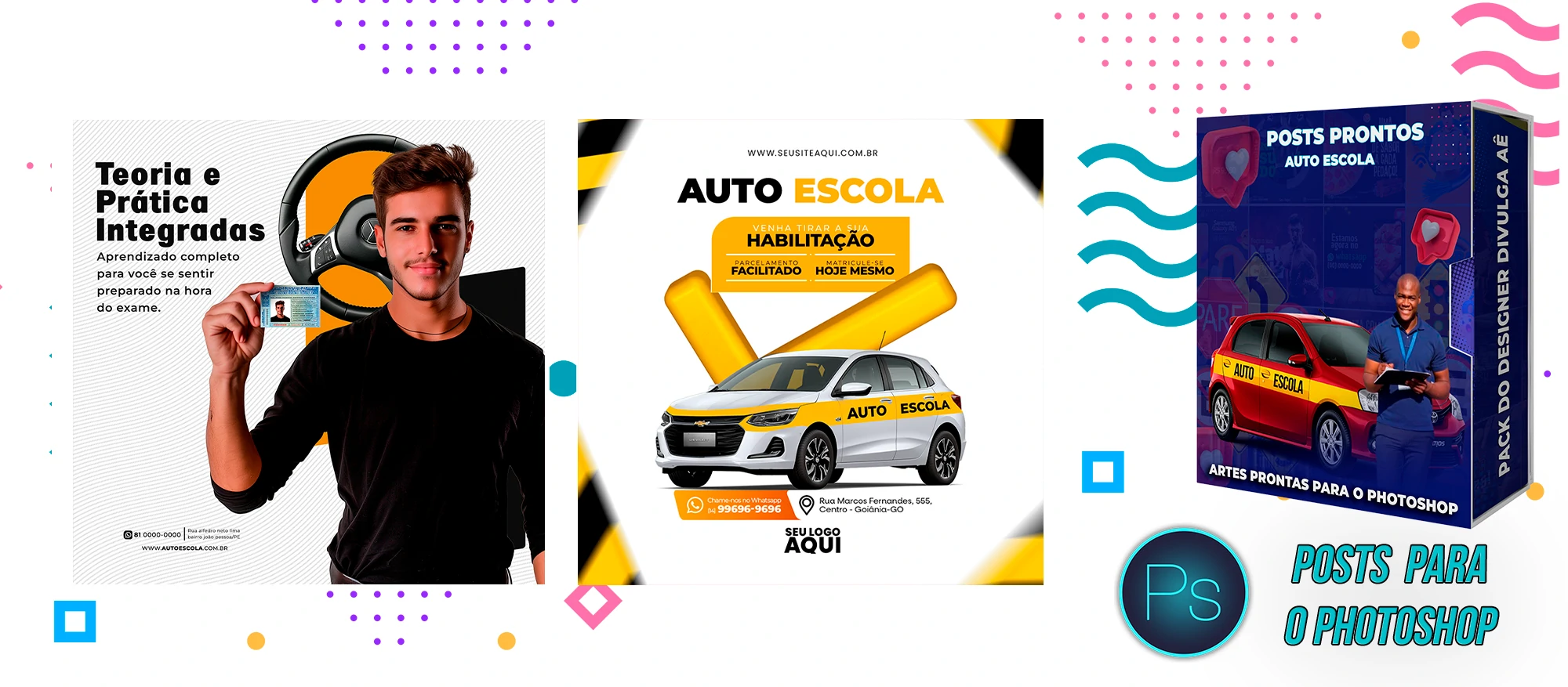 Mega Pack de Posts Prontos para Auto-Escola e Centro de Formação de Condutores - Photoshop - Imagem 11