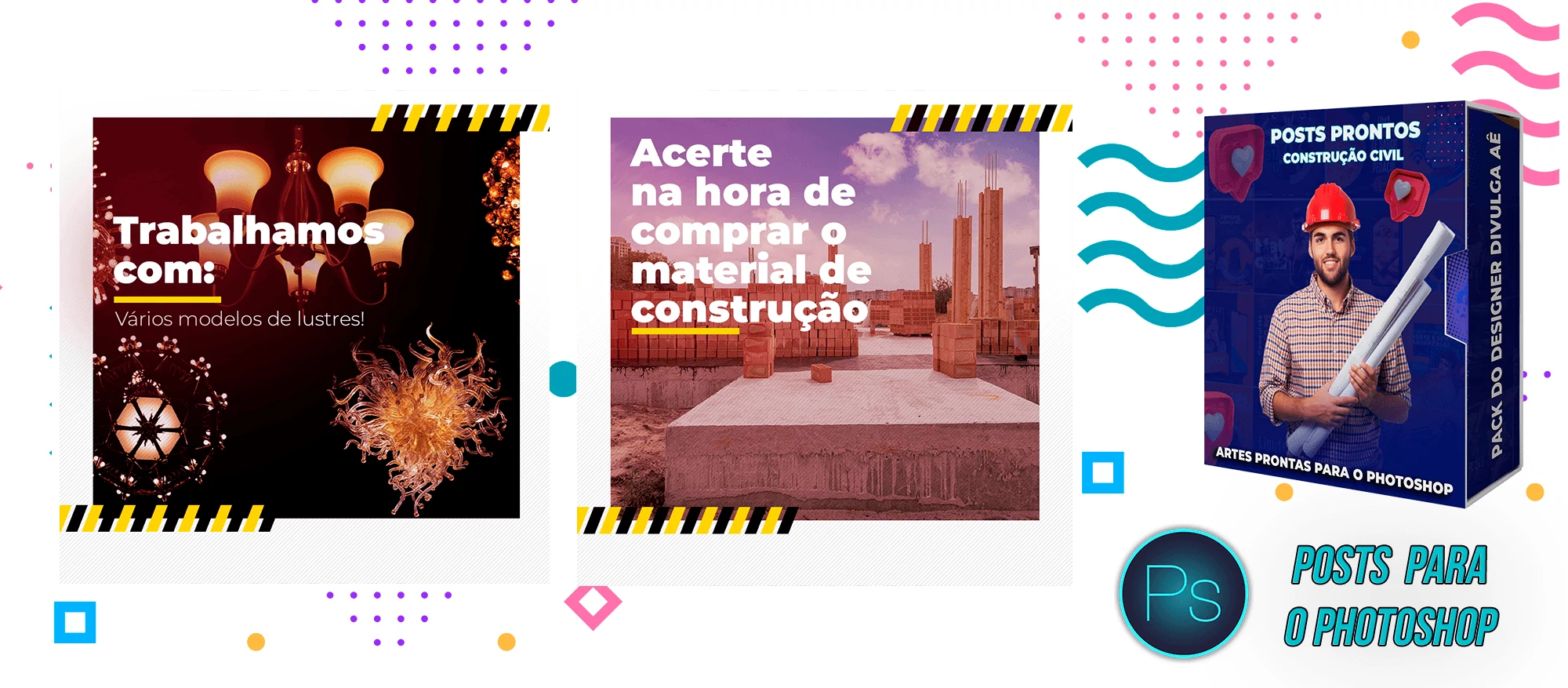 Pack de Posts Editáveis - Construção Civil - Engenheiro Civil - Empreiteira - Photoshop - Imagem 10