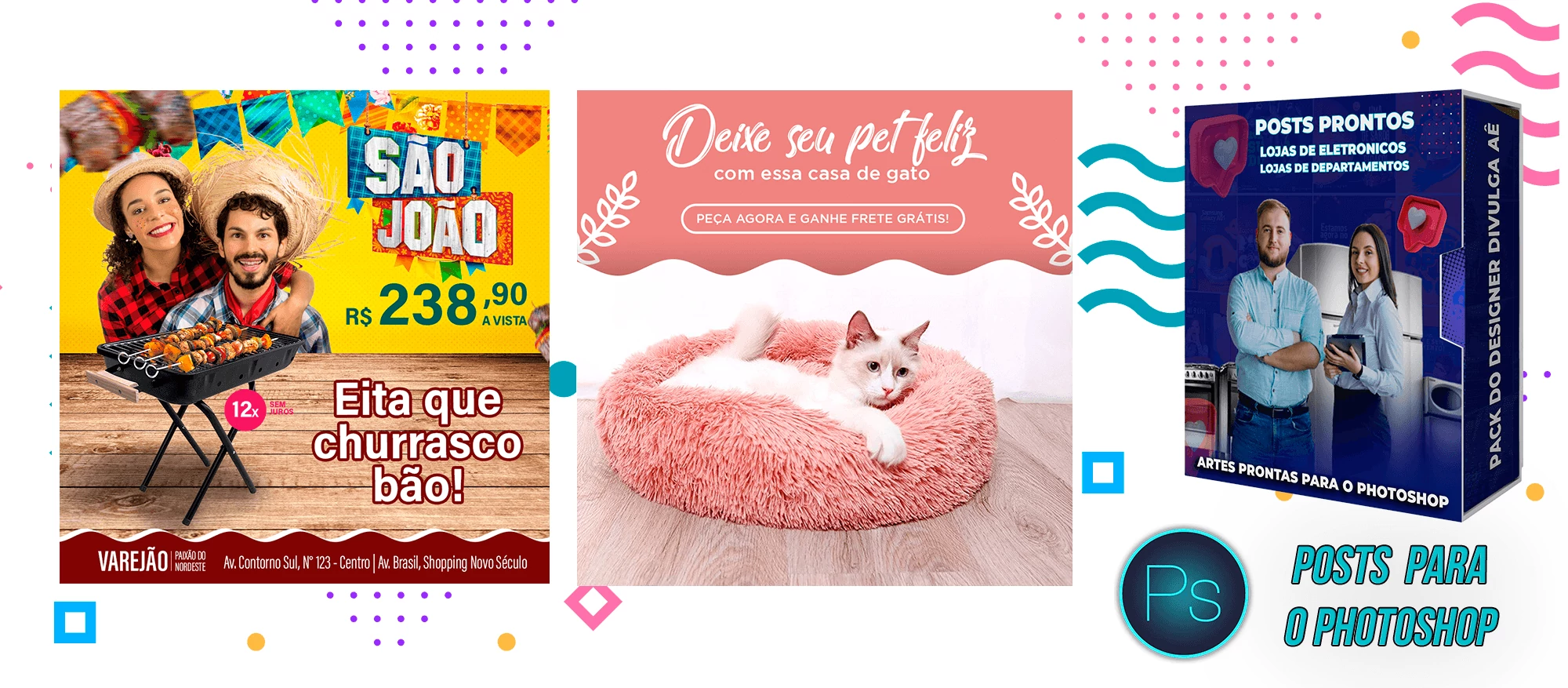 Mega Pack de Posts Prontos de Lojas de Departamento - Eletronicos e Vestuário no Photoshop - Imagem 9