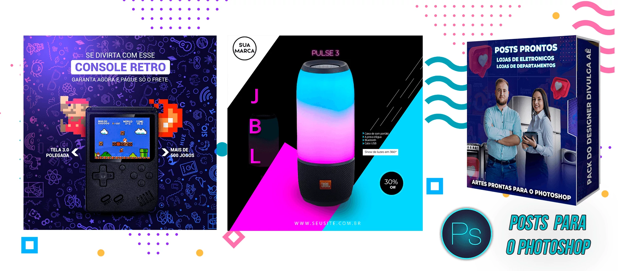 Mega Pack de Posts Prontos de Lojas de Departamento - Eletronicos e Vestuário no Photoshop - Imagem 10