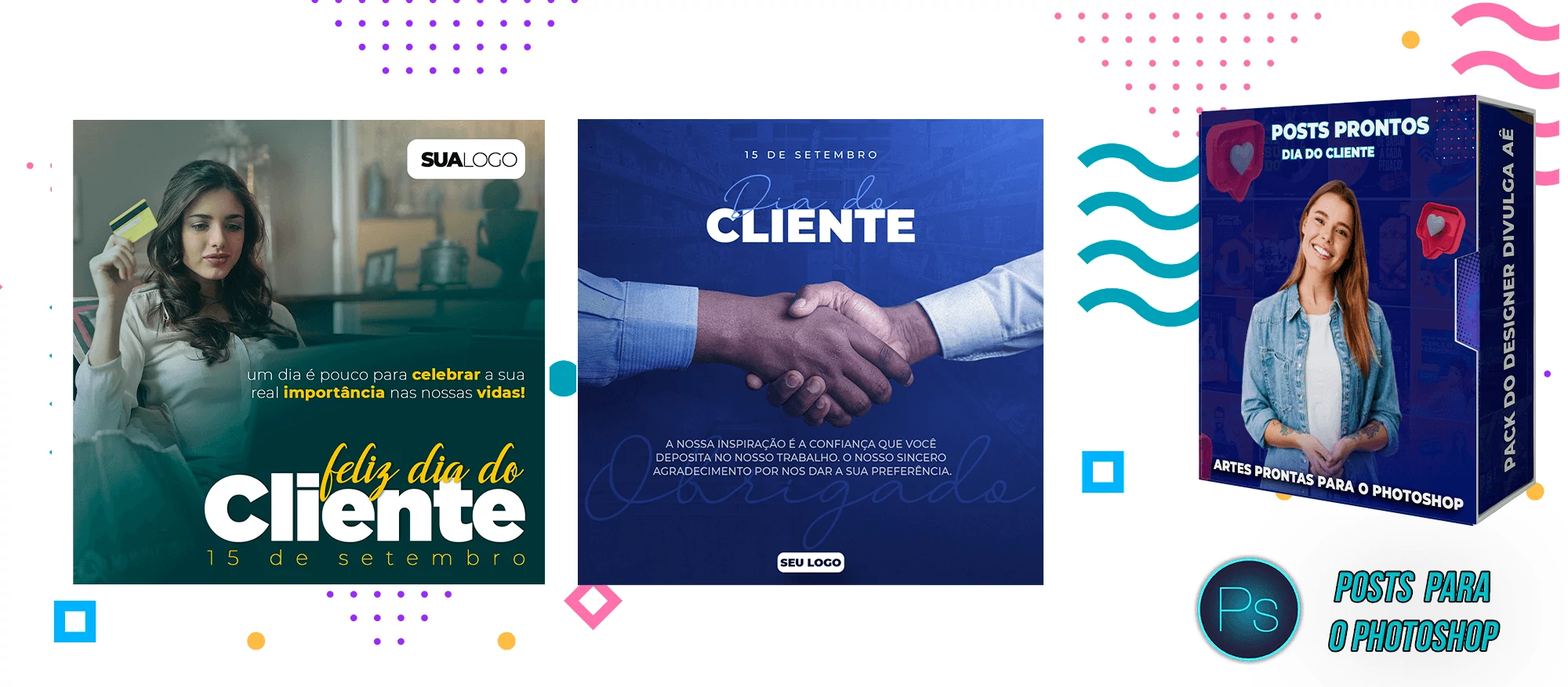 Pack de Posts Editaveis - 15 De Setembro - Dia do Cliente no Photoshop - Imagem 6