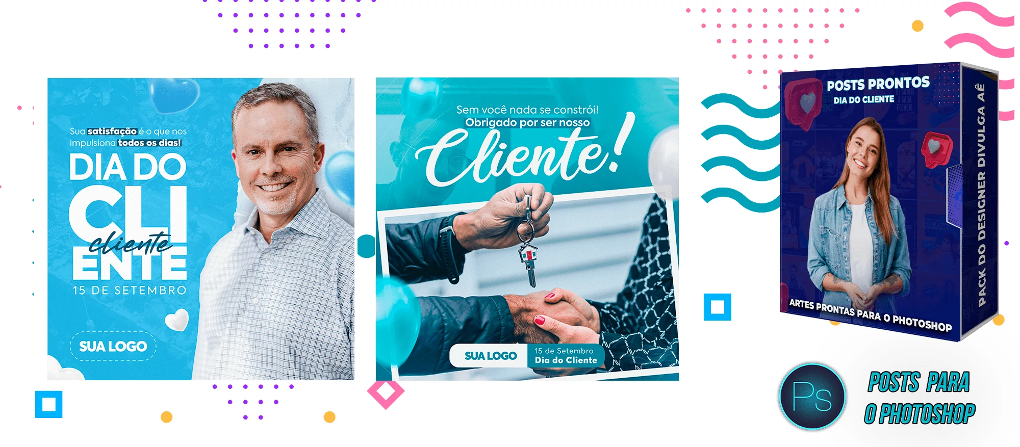 Pack de Posts Editaveis - 15 De Setembro - Dia do Cliente no Photoshop - Imagem 4